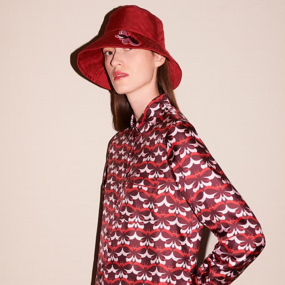 Weekend MaxMara Accessories Label-cut Logo Jacquard Hat. Sz: 57 Color:Red.New